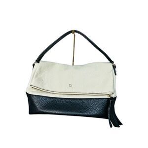 Kate Spade NY Southport Avenue Colorblock Leather Crossbody Purse Black Ivory